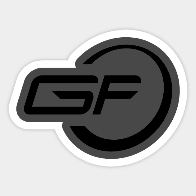 GF Retro Logo Black Sticker by GameFly Official Merch Store